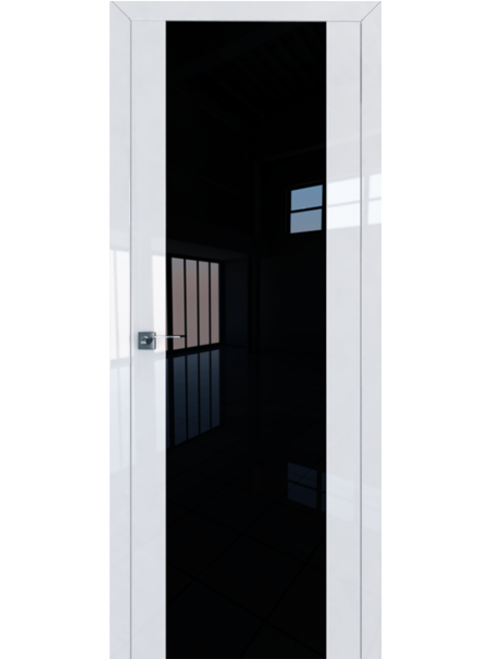 Черные двери со стеклом